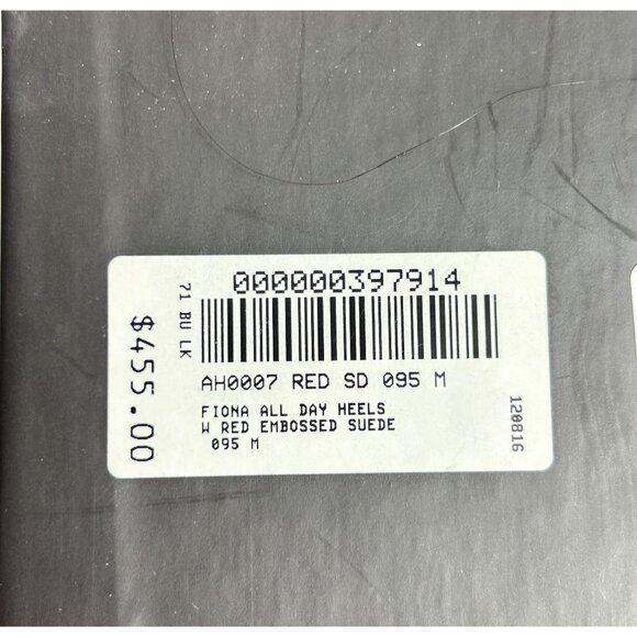 Ron White Fiona Embossed Suede Bow Peep Toe Pump in Crimson - Sz 39.5 - Picture 12 of 12